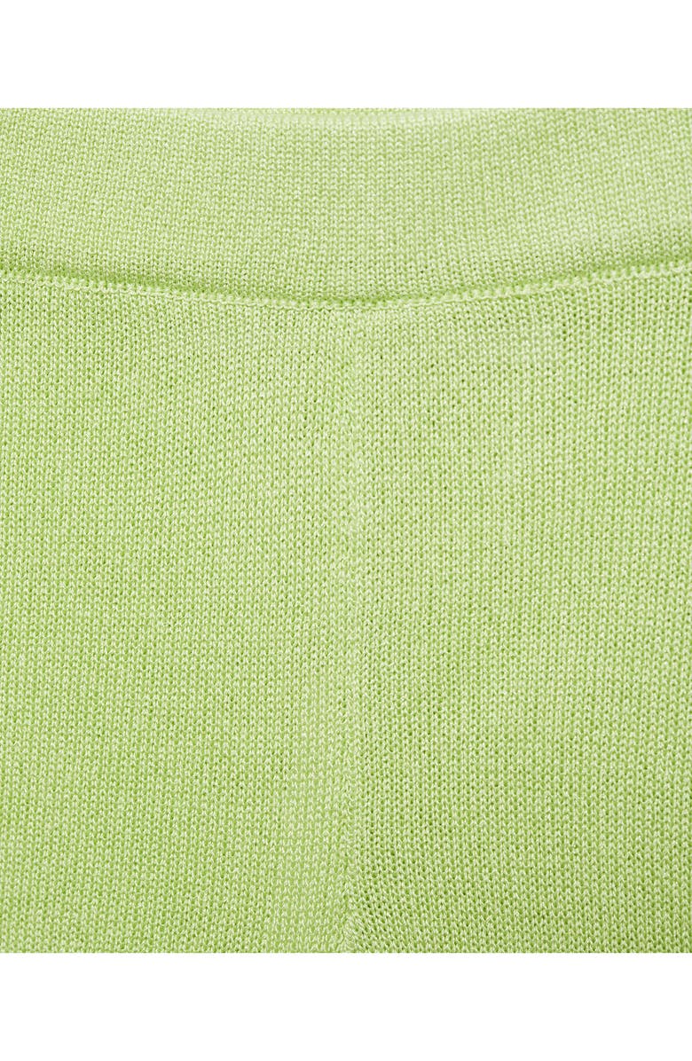 MANGO Skinny Metallic Knit Shorts, Alternate, color, 