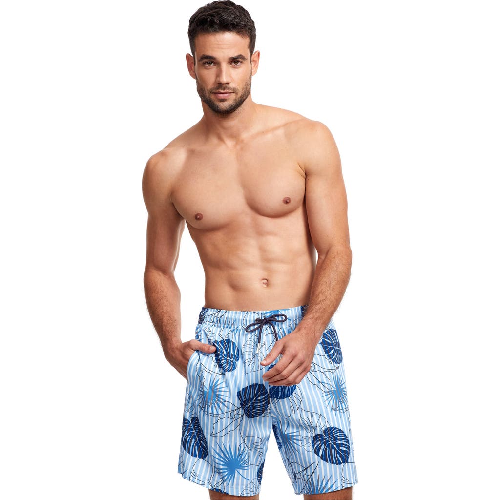 Gottex Men 7" swim shorts in Blue Black White  product