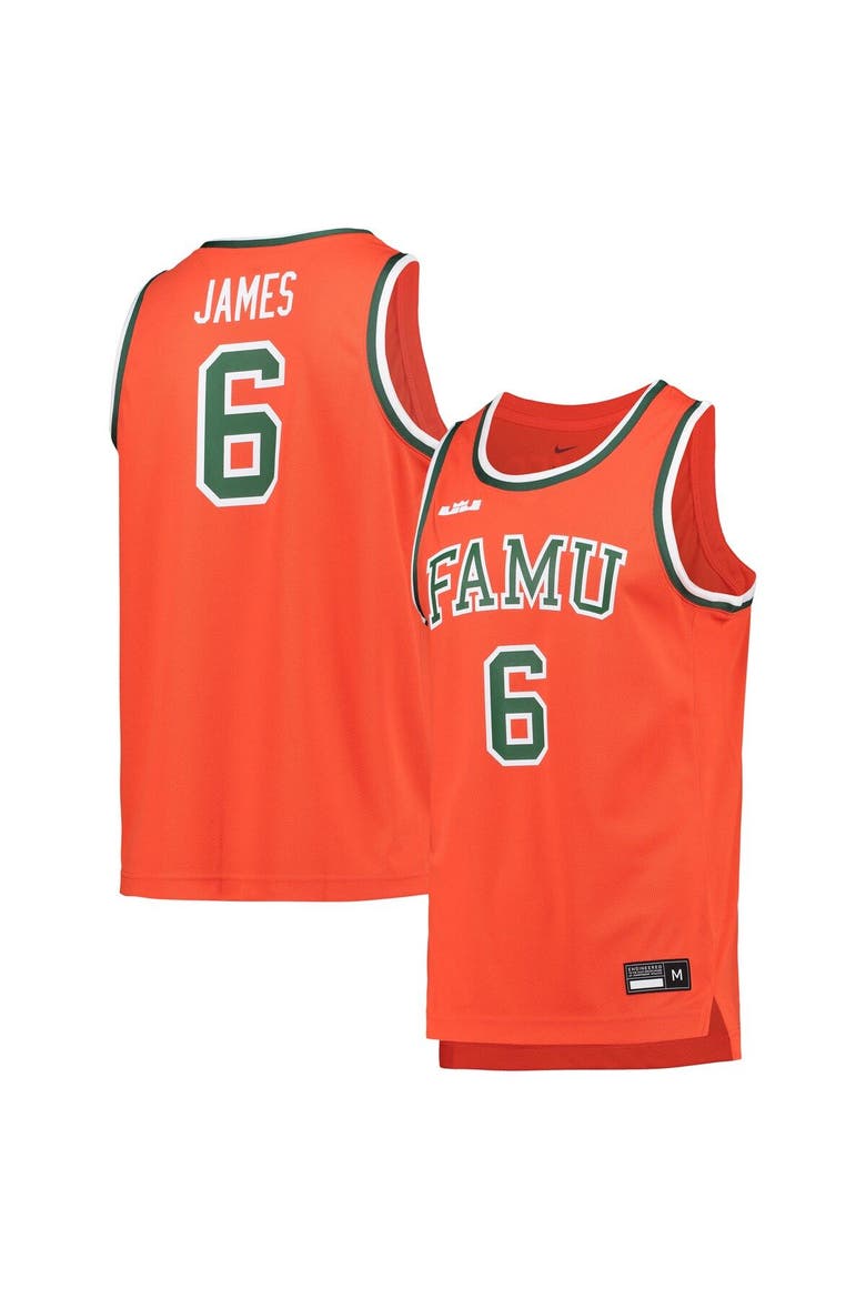 Men's Nike x LeBron James Orange Florida A&M Rattlers Replica Basketball Jersey, Alternate, color, Orange