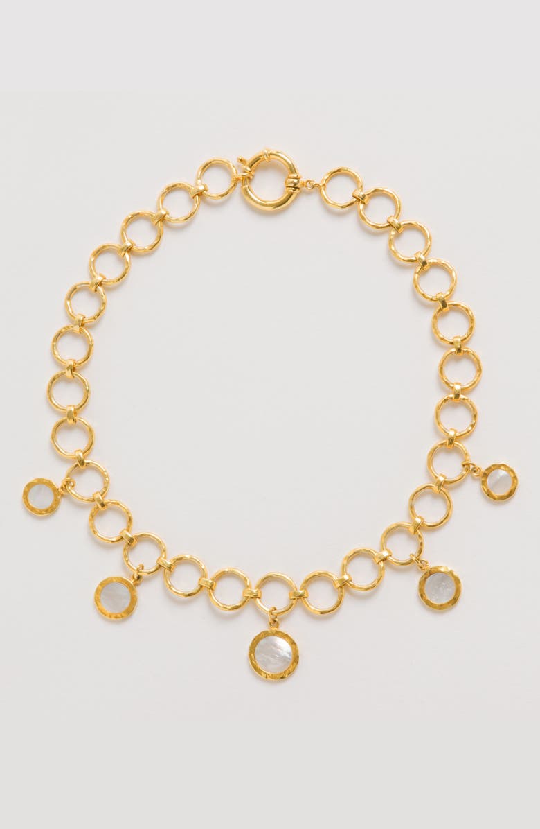 Freya Rose Forged Circular Necklace, Gold, Alternate, color, Gold