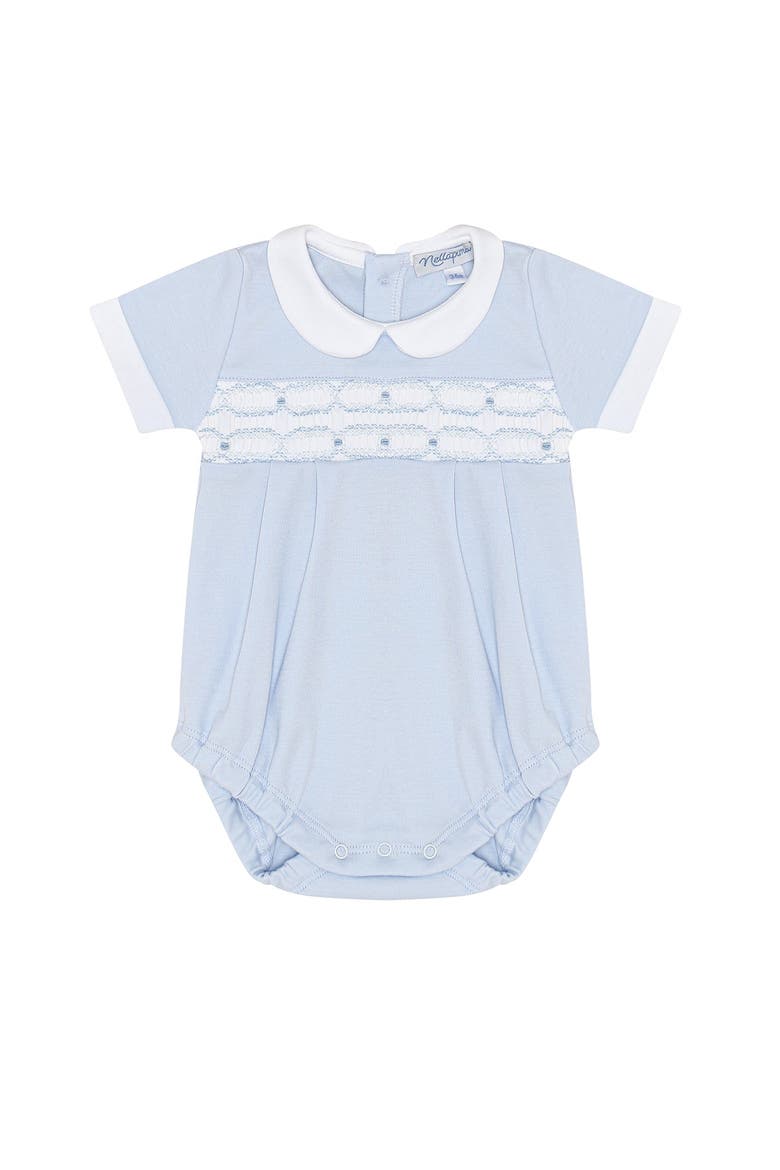 Signature Smocked Boys Bubble - Baby, Main, color, Blue