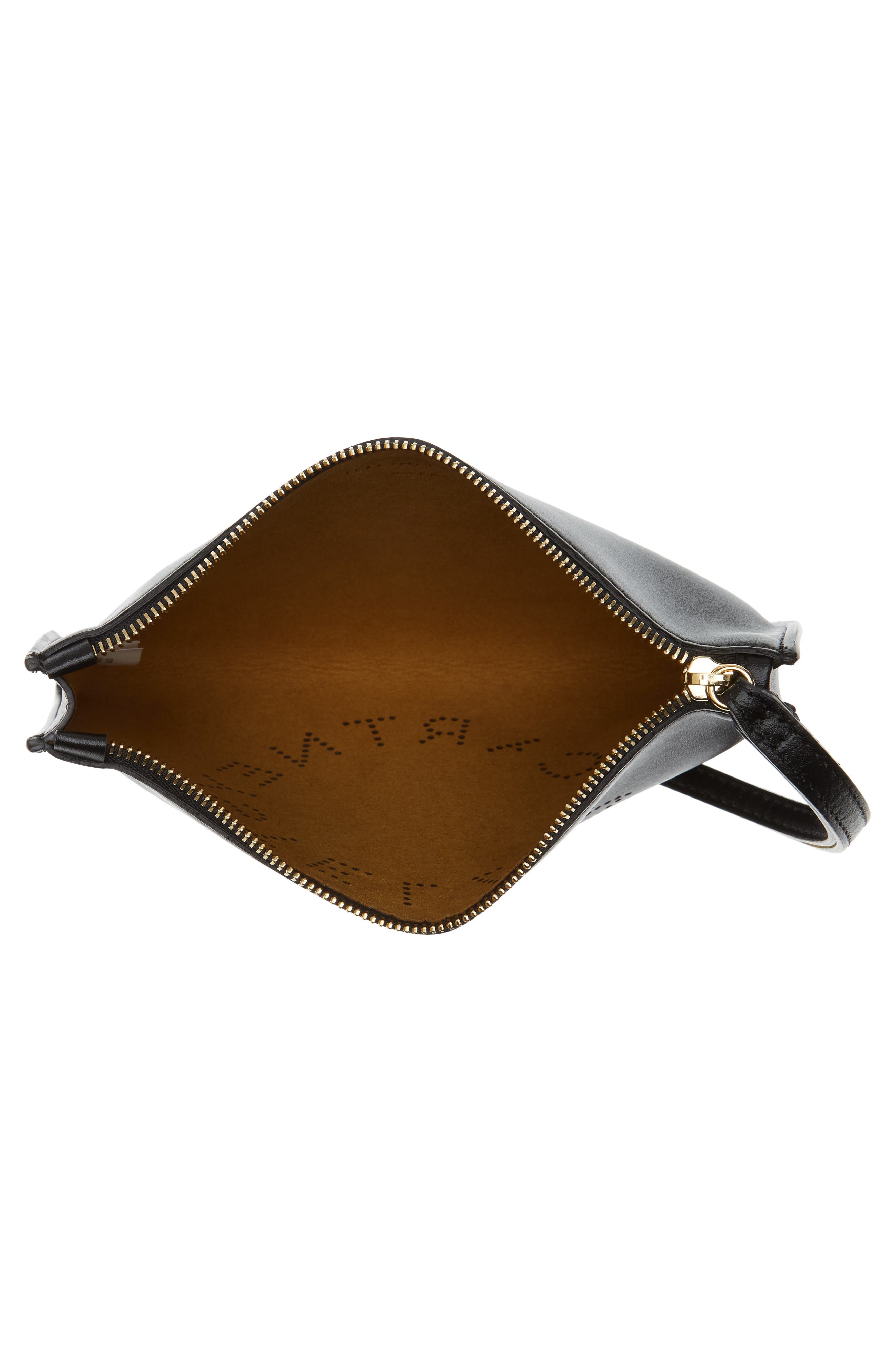 Stella McCartney Perforated Logo Alter Nappa Faux Leather Pouch, Alternate, color, 