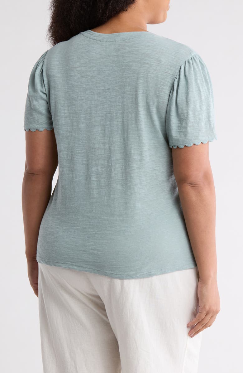 Caslon<sup>®</sup> Scallop Trim T-Shirt, Alternate, color, Grey Blue