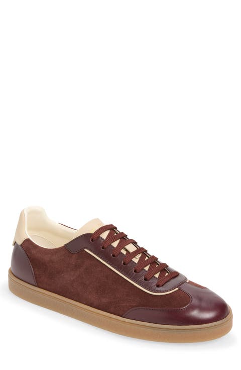 Mixed T-Toe Leather Sneaker