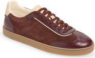 Brunello Cucinelli Mixed T-Toe Leather Sneaker