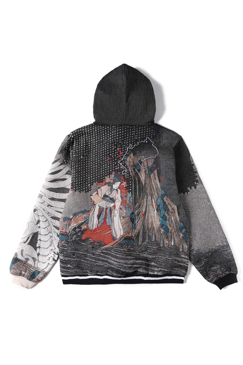 Gashadokuro Hoodie, Alternate, color, Grey