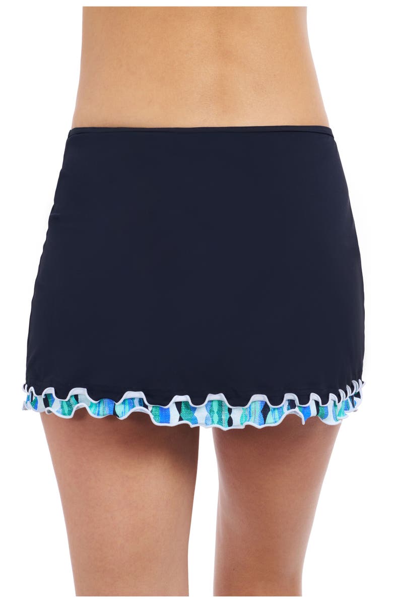 Profile by Gottex Bachata Tricolored Solid Side Slit Skirt Bottom, Alternate, color,