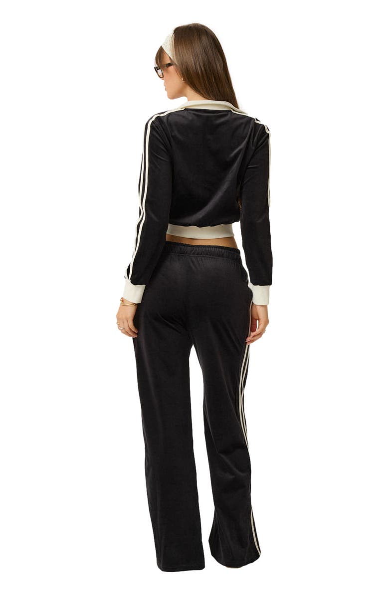 Goldie Byrd Velour Track Jacket, Alternate, color, Black