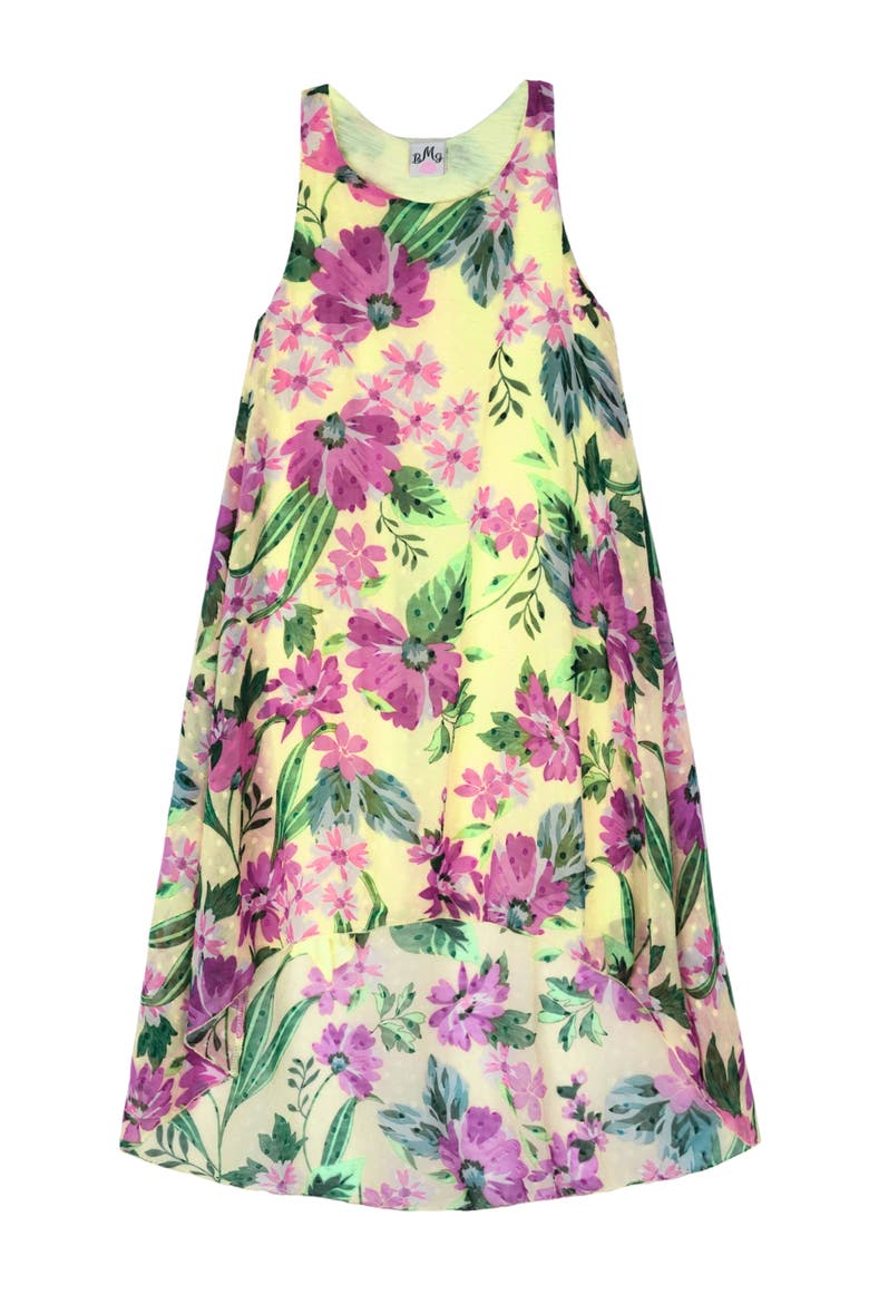 Girls Sunny Breeze Sleeveless Hi-Lo Dress, Main, color, Yellow