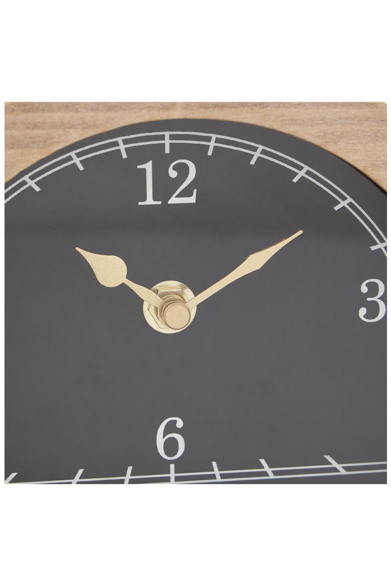Set of 2 Modern Wooden Clocks, Alternate, color, BLACK