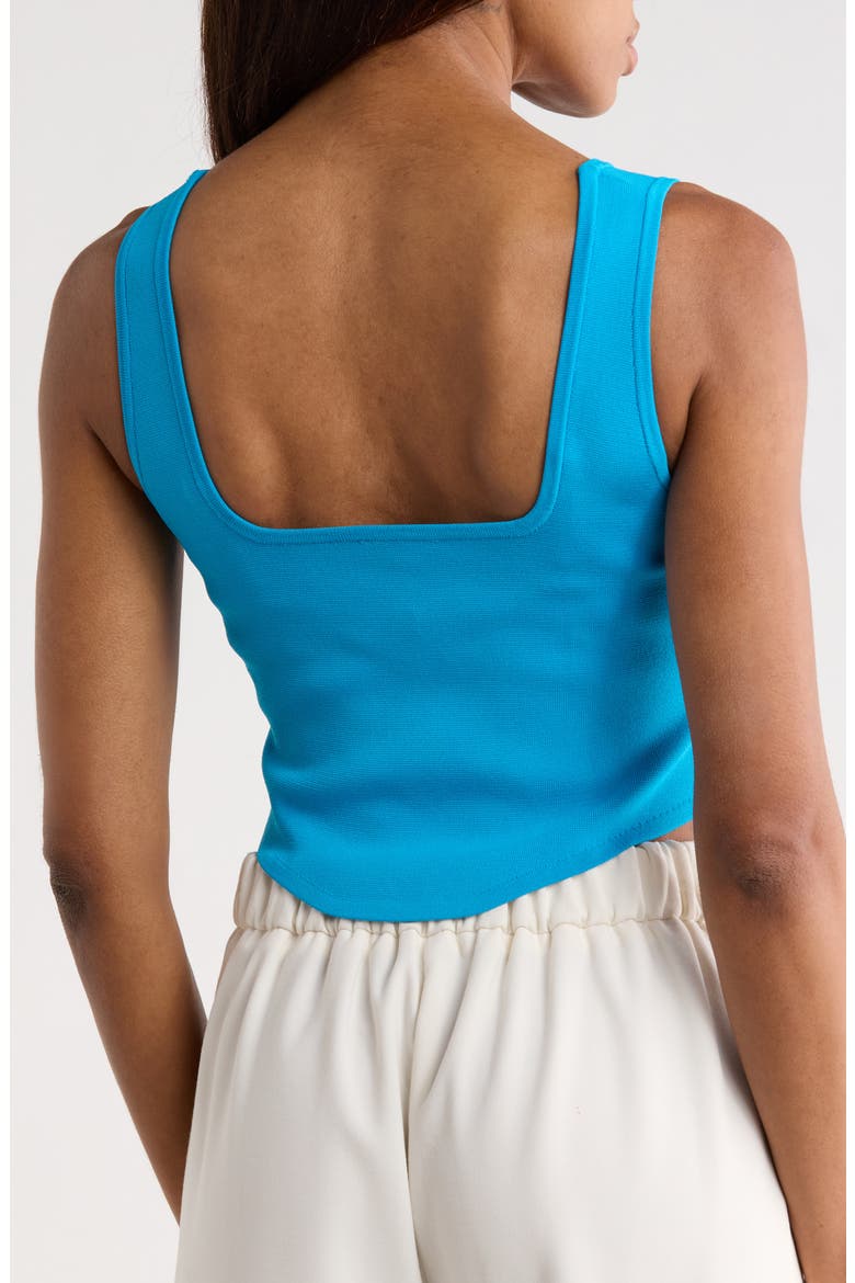 Saga Square Neck Tank, Alternate, color, DRESDEN BLUE/ NICKEL