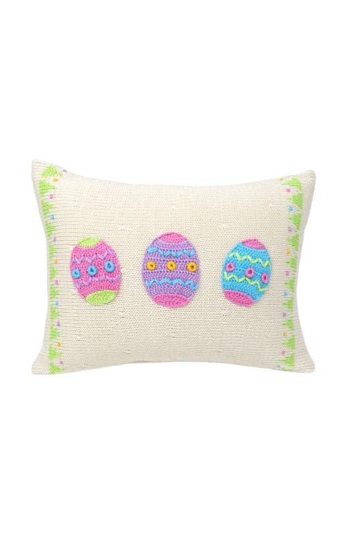 Melange Collection Easter Egg Throw Pillow In Ivory