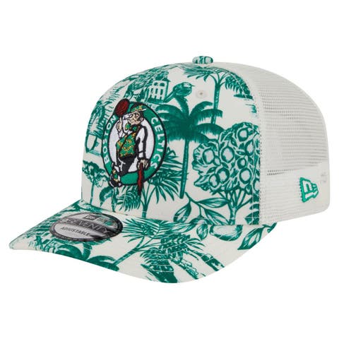Men's New Era White Boston Celtics Lemon Tree 9SEVENTY Adjustable Hat