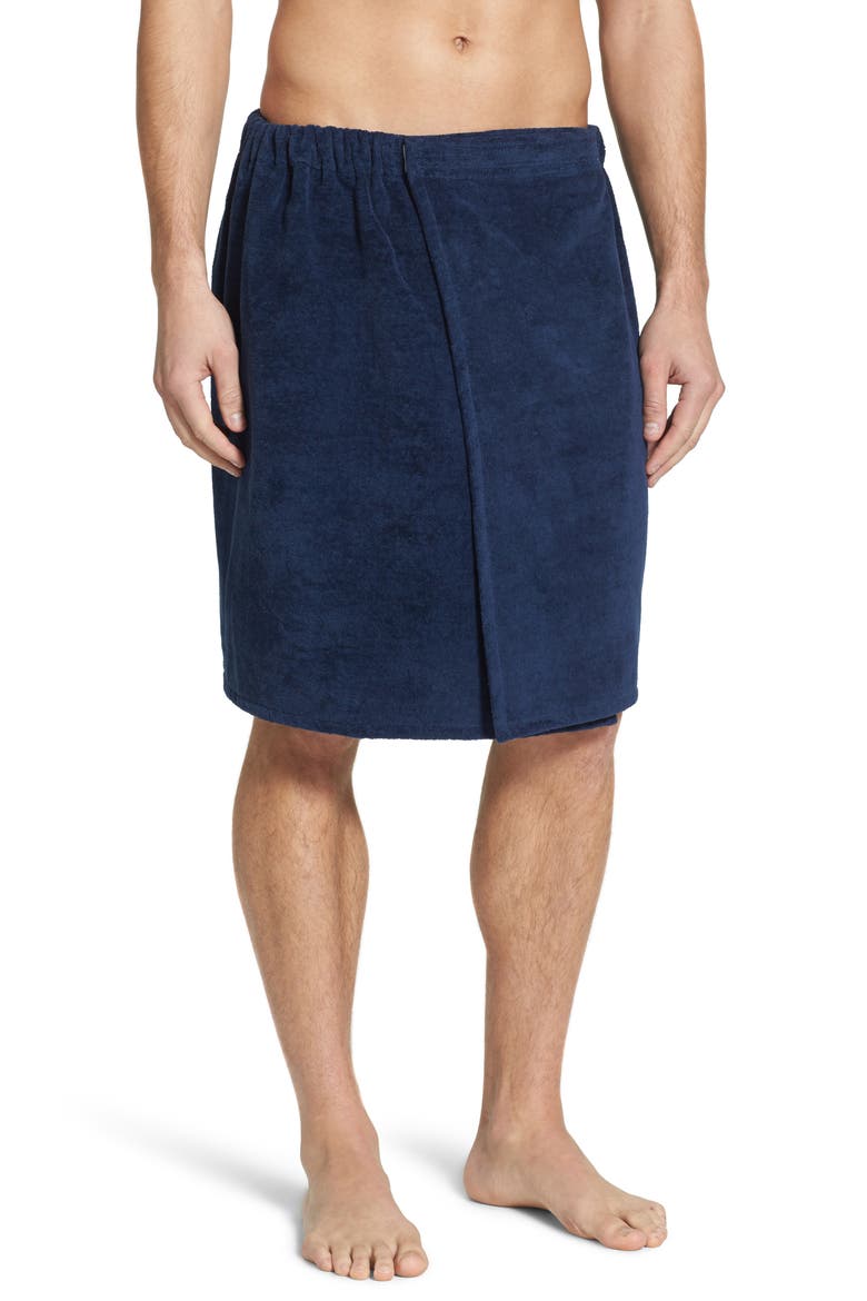 Velour Shave Wrap, Main, color, NAVY BLUE