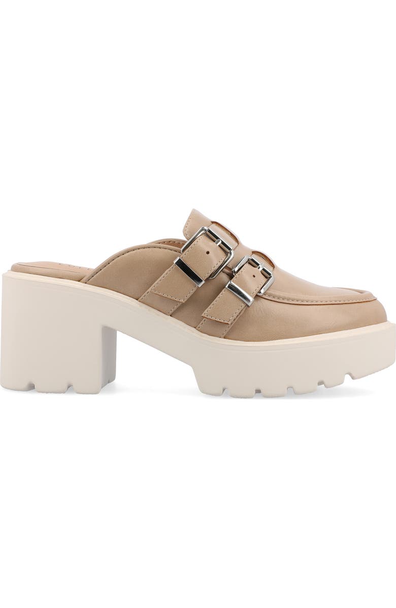 Journee Collection Brydie Platform Mule, Alternate, color, Tan
