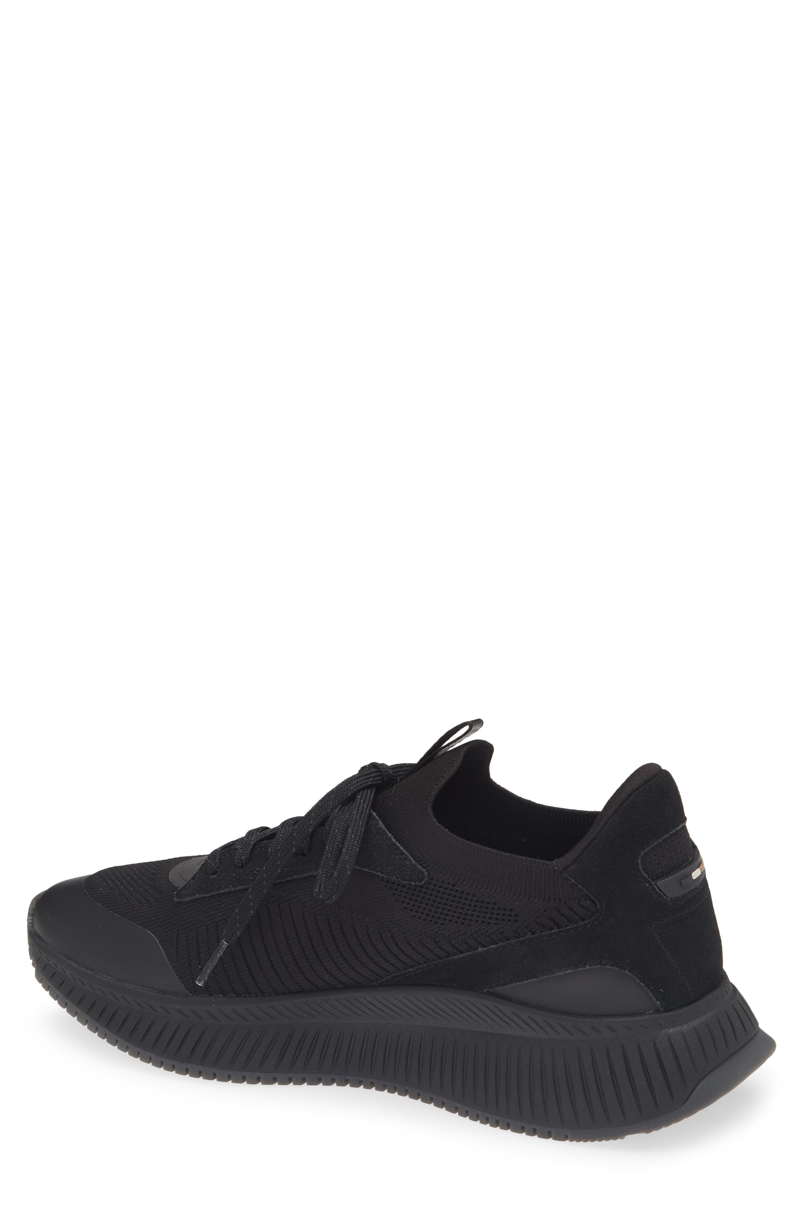 Titanium Evo Leather Sneaker, Alternate, color, BLACK