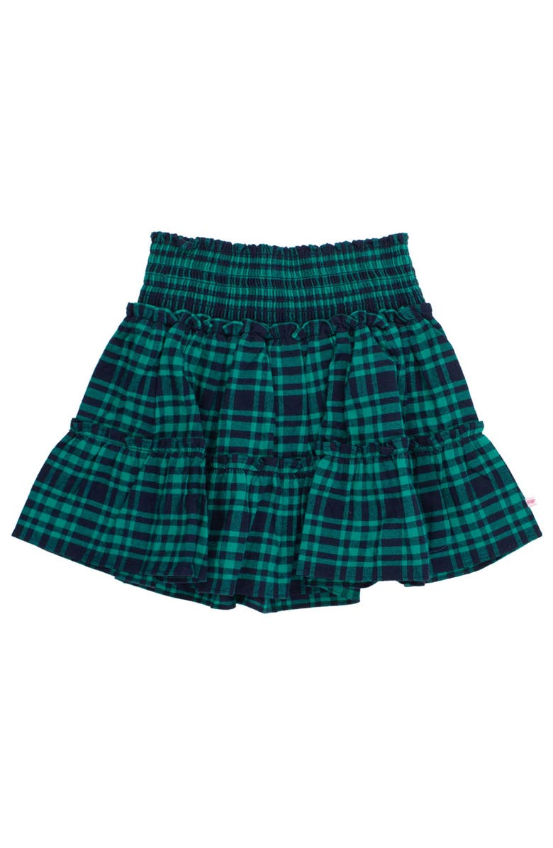 RuffleButts Smocked Twirl Skirt, Main, color, Hayden Plaid