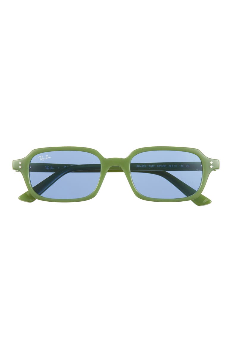 Zuri 52mm Rectangle Sunglasses, Main, color, CLOUDY JUNGLE GREEN BLUE