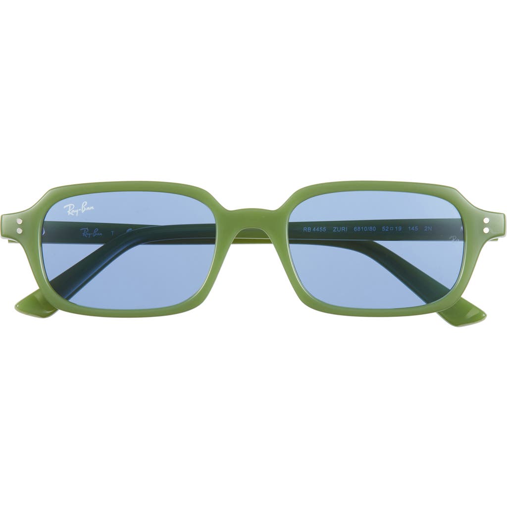 Ray Ban Ray-ban Zuri 52mm Rectangle Sunglasses In Cloudy Jungle Green Blue