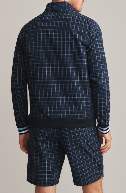 Rhone Dune Windowpane Golf Jacket In Black