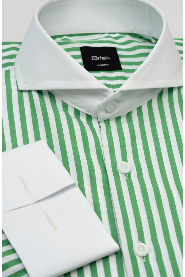 Bengal Striped Pima Cotton Wrinkle Resistant Shirt, Alternate, color, Green Bengal Stripe