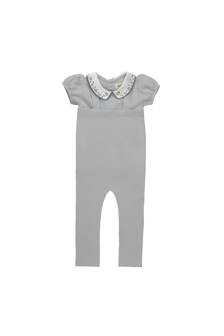 Embroidered Collar Collection - T-shirt and Overalls, Alternate, color, Blue