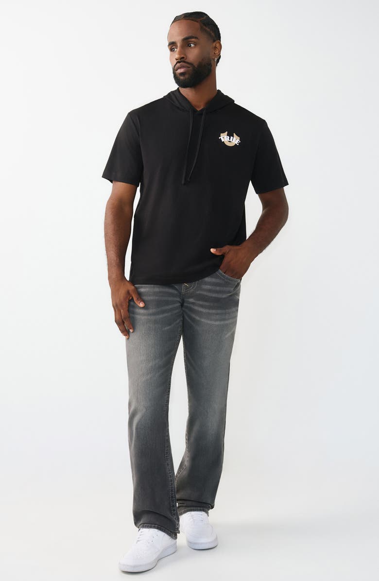 True Religion Circular Hoodie T-Shirt, Alternate, color, Jet Black