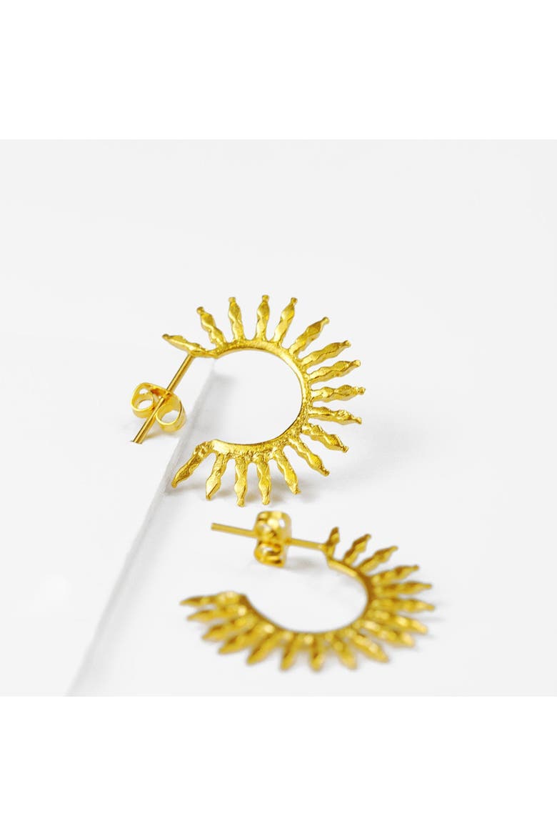 Aylin Hoop Earrings, Main, color, Brass