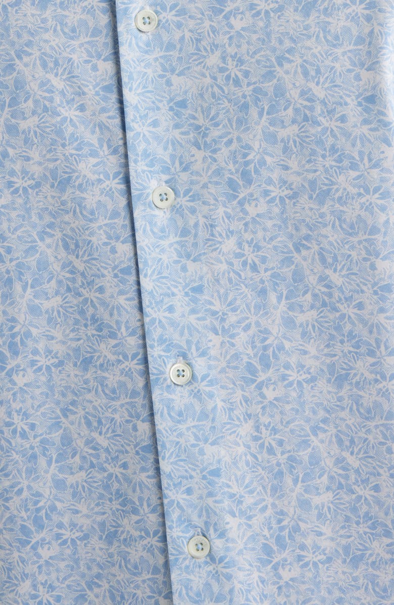Bugatchi James OoohCotton<sup>®</sup> Floral Button-Up Shirt, Alternate, color, Air Blue
