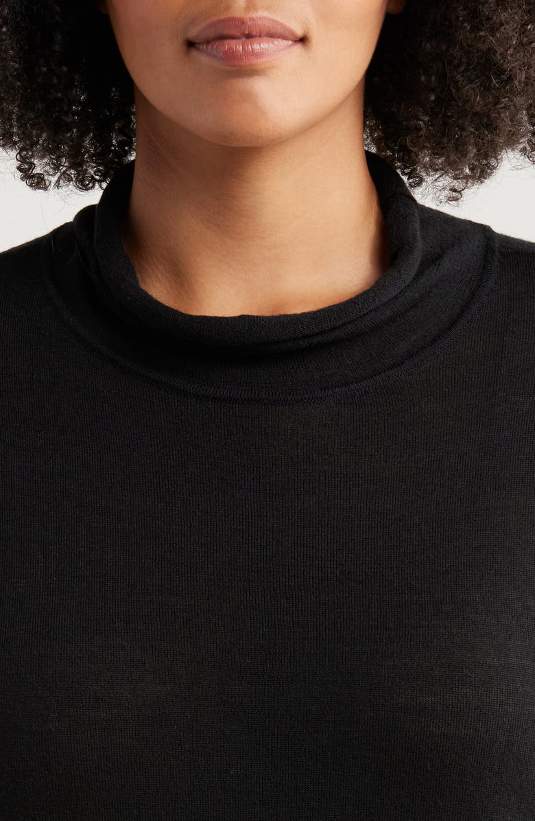 Eileen Fisher Mock Neck Merino Wool Sweater, Alternate, color, 