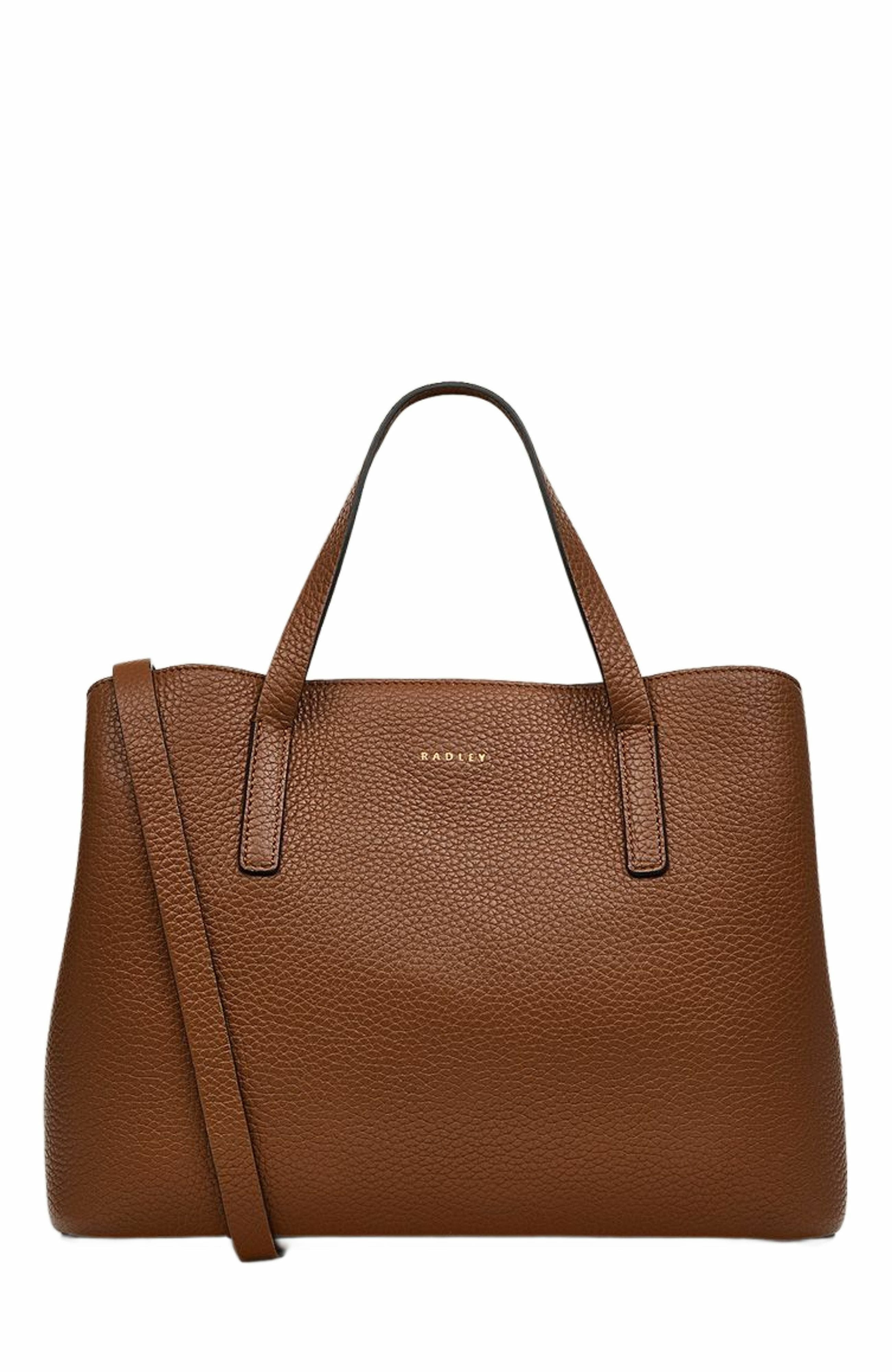 Radley Dukes Place Medium Ziptop Satchel Bag, Main, color, Saddle