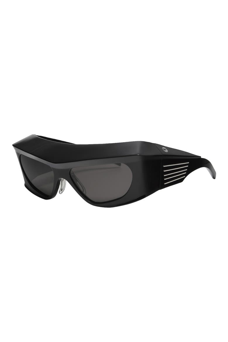Bold 61mm Wraparound Sunglasses, Alternate, color, BLACK