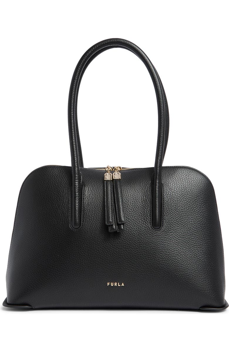 Furla Atmosfera Dome Tote, Main, color, Nero
