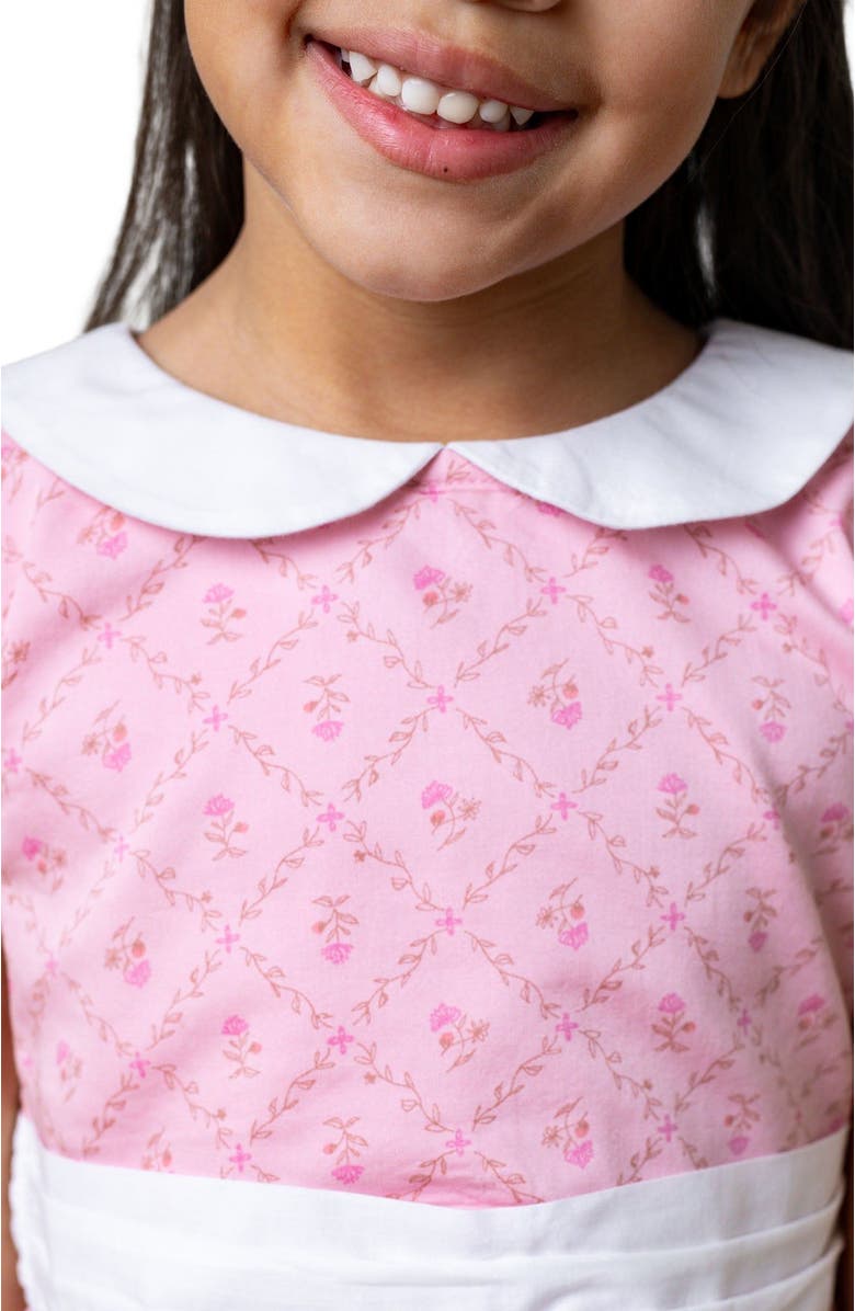 Hope & Henry Girls' Organic Sateen Peter Pan Collar Dress, Kids, Alternate, color,