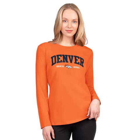 Women's G-III 4Her by Carl Banks  Orange Denver Broncos Best Play Long Sleeve T-Shirt