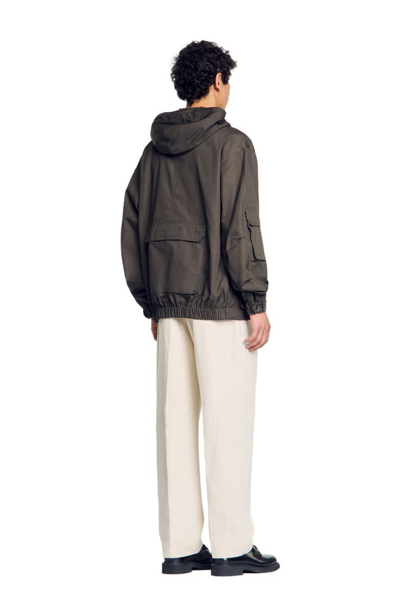 SANDRO Hooded military parka, Alternate, color, 