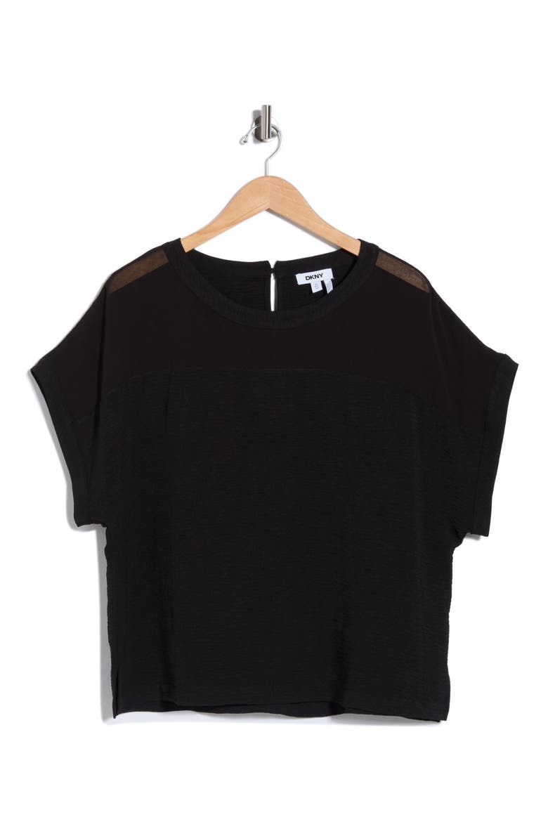 Washer Chiffon Top, Main, color, BLACK