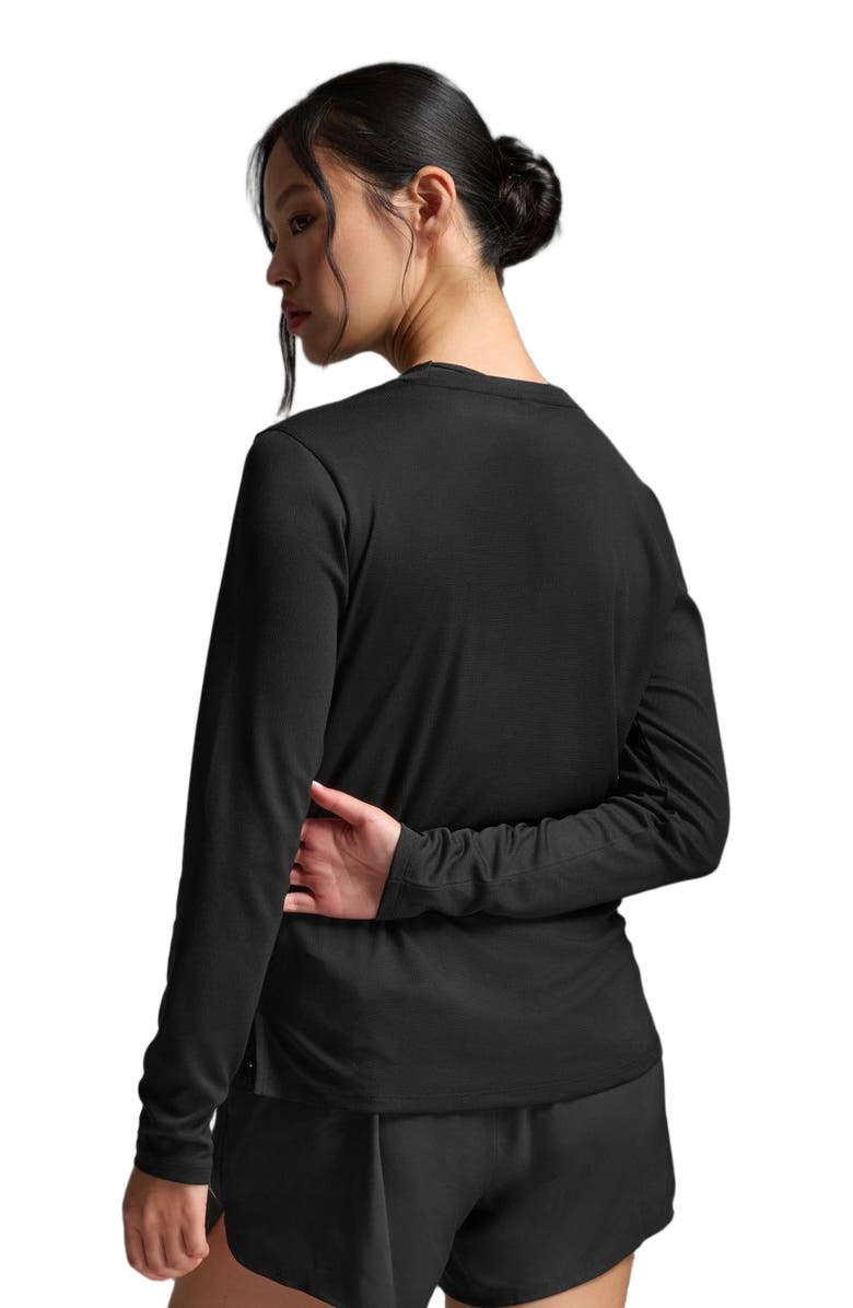 2XU Aero Long Sleeve, Alternate, color, Black/Silver Reflective