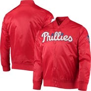 PRO STANDARD Men's Pro Standard Red Philadelphia Phillies Wordmark Satin Full-Snap Jacket