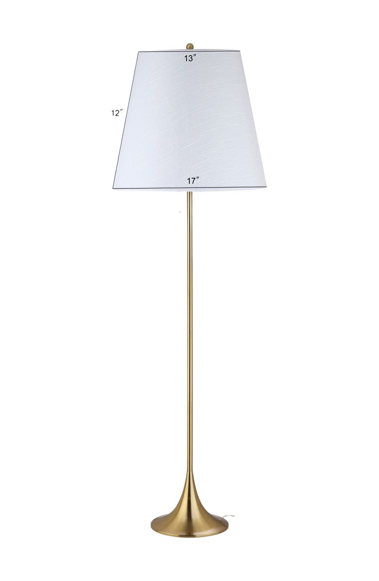 JONATHAN Y Amelia 63" Metal LED Floor Lamp, Brass, Alternate, color, Brass Gold