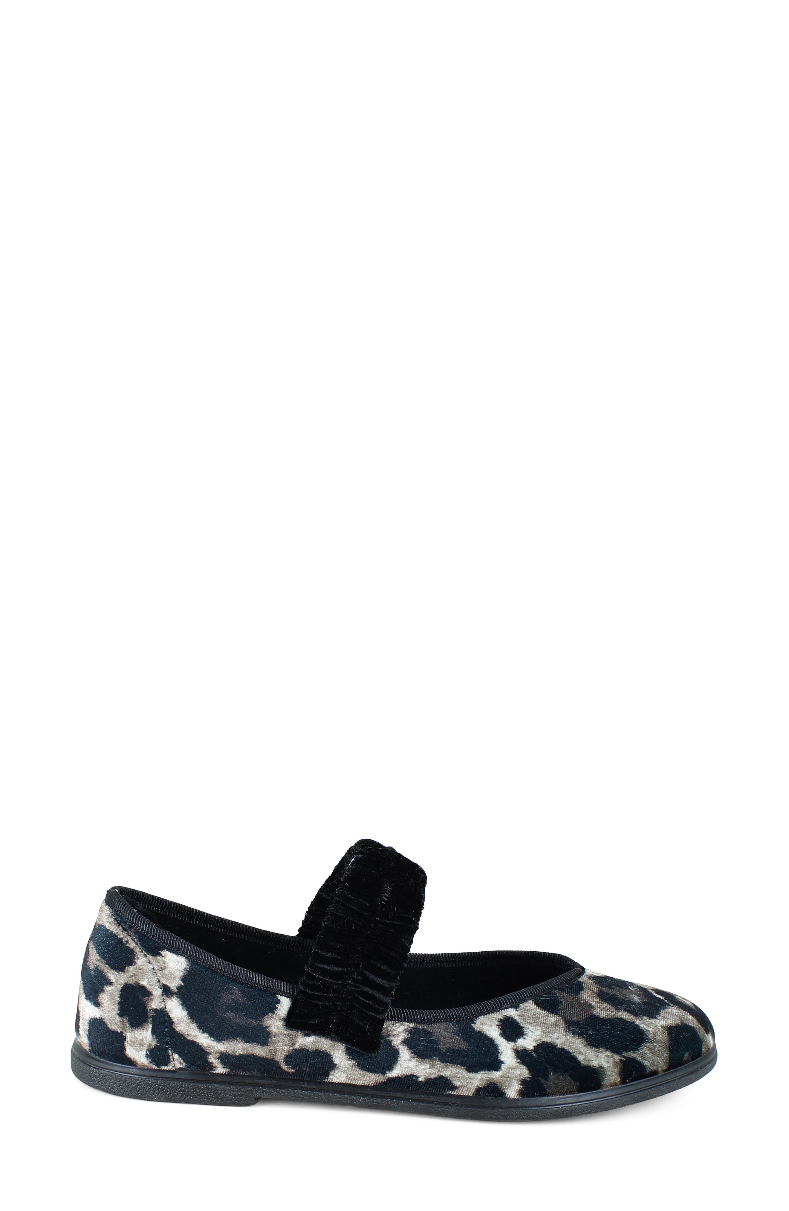 Print Mary Jane Flat, Alternate, color, LEOPARD FABRIC