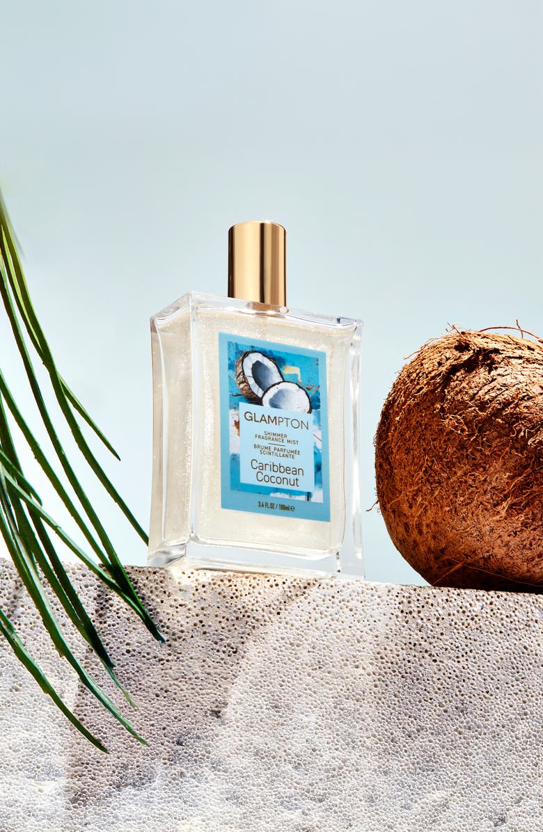 GLAMPTON Caribbean Coconut Shimmer Fragrance Body Mist, Alternate, color,