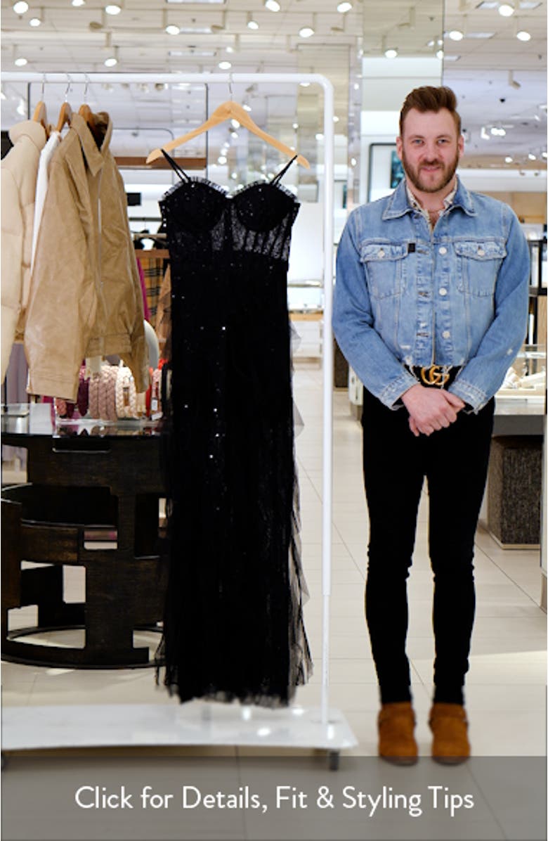 Sequin Lace Strapless Gown, sales video thumbnail