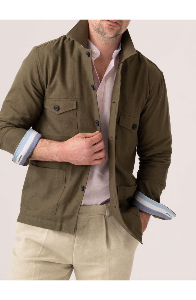 Koy Clothing Cotton Shirt Jacket, Main, color, Olive