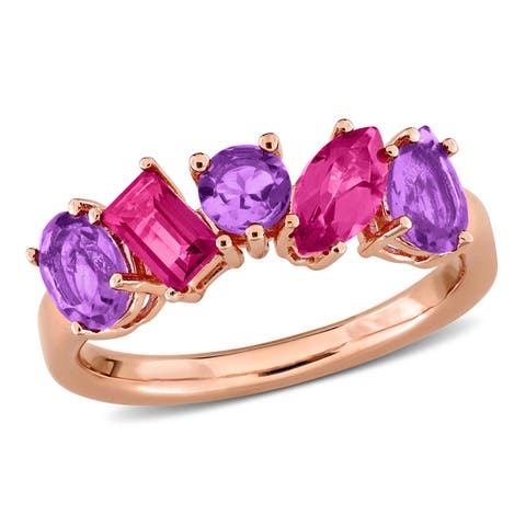 Gemstone 5-Stone Ring Sterling Silver