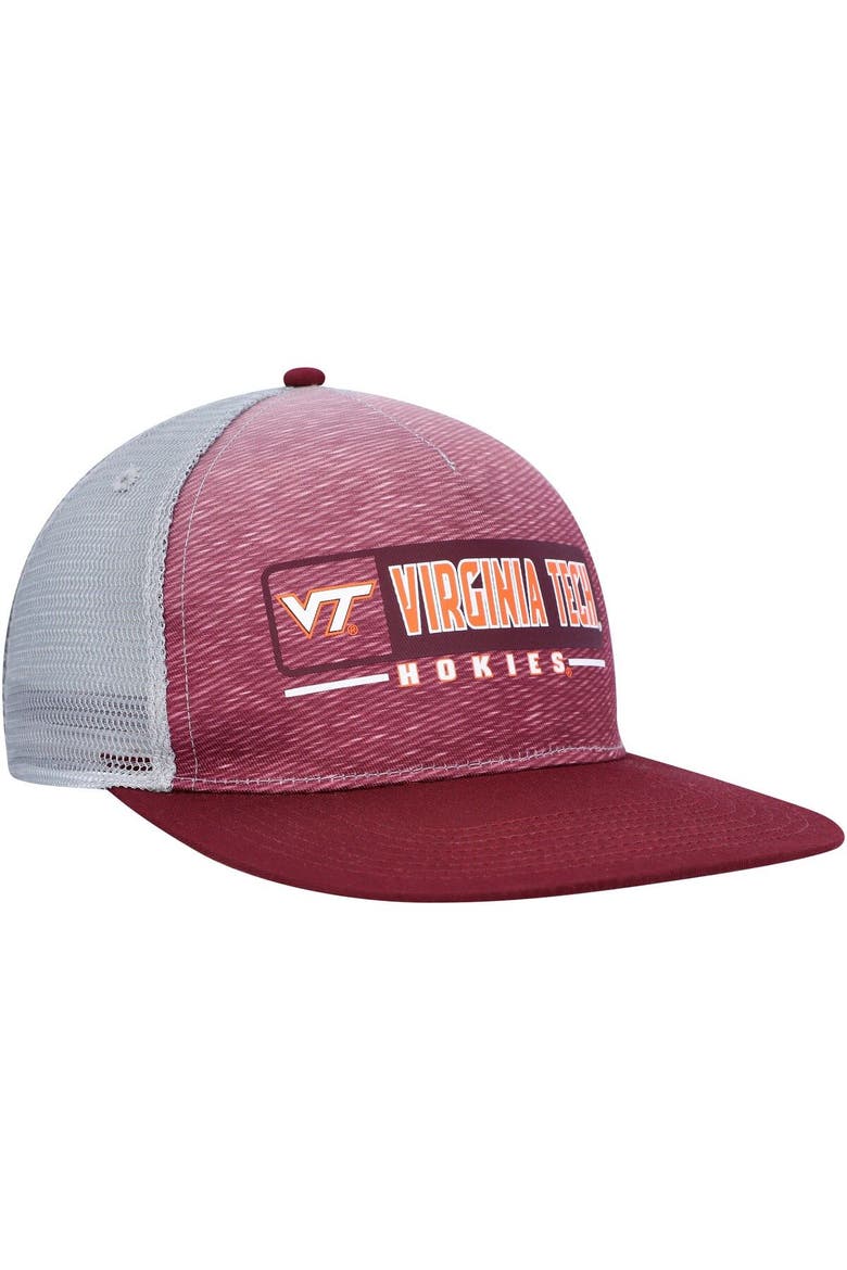 Men's Colosseum  Maroon/Gray Virginia Tech Hokies Snapback Hat, Alternate, color, Maroon