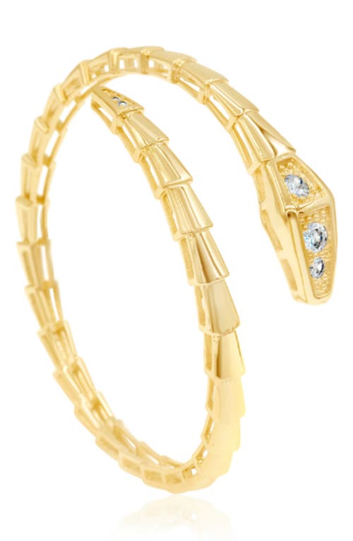 Shymi Pavé Snake Flexible Bangle In Gold