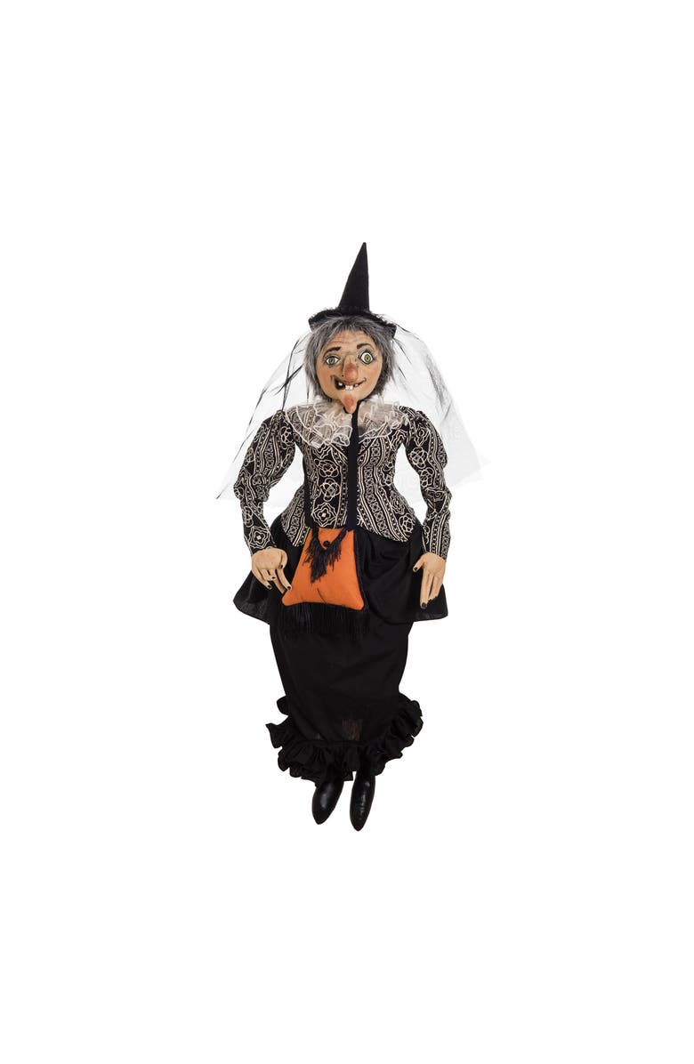 Gallerie II Halloween Vahn Witch Large Folk Art Doll Figurine Joe Spencer Gathered Traditions Collectible, Main, color, Black