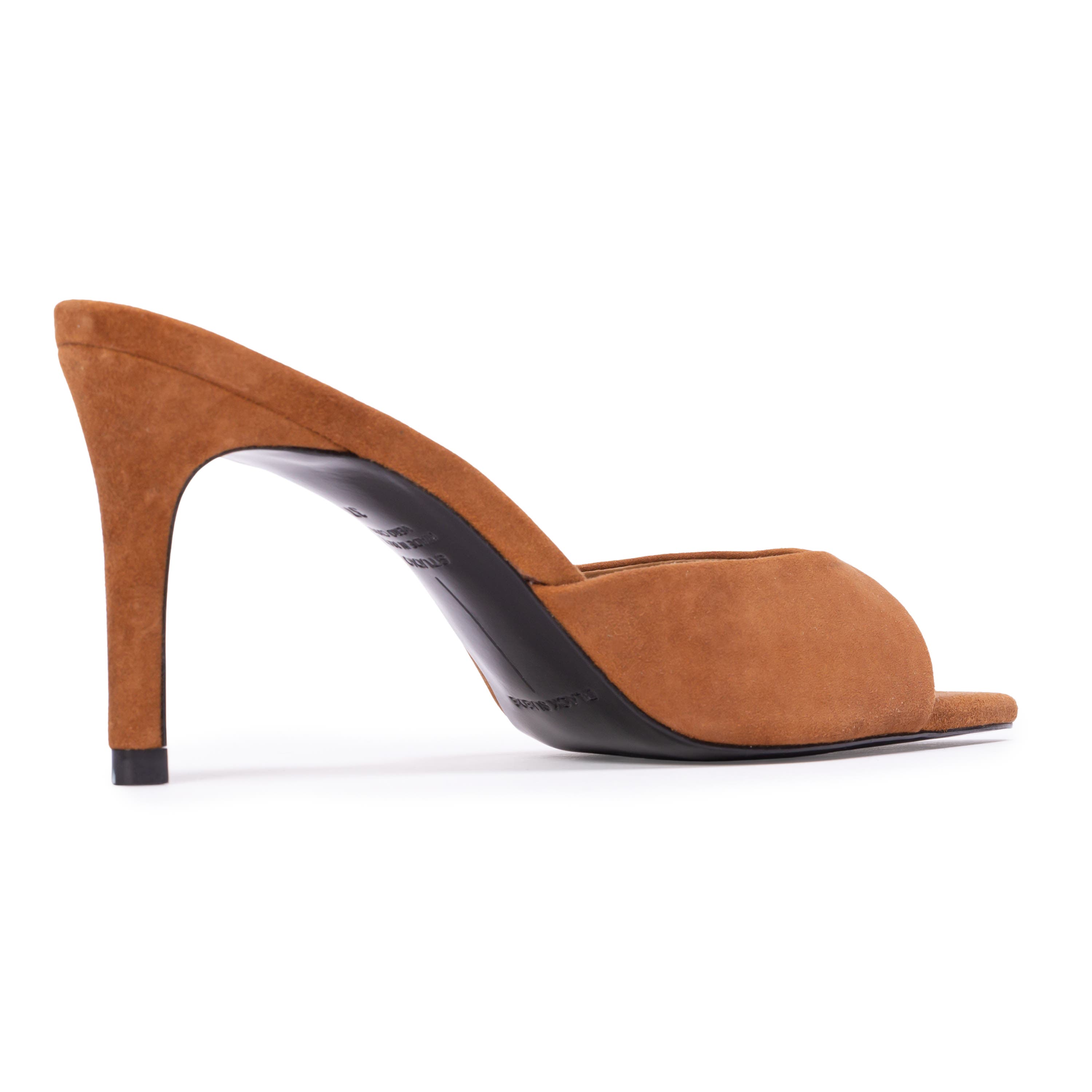 BLACK SUEDE STUDIO Brea 80 Suede Mule, Alternate, color, Caramel Suede