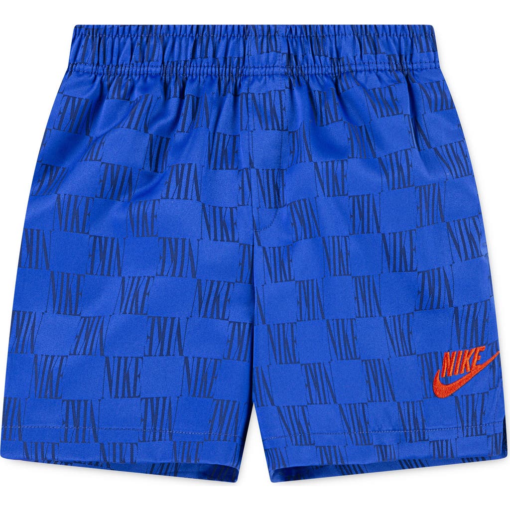 Nike Kids' Logo Check Athletic Shorts In Game Royal